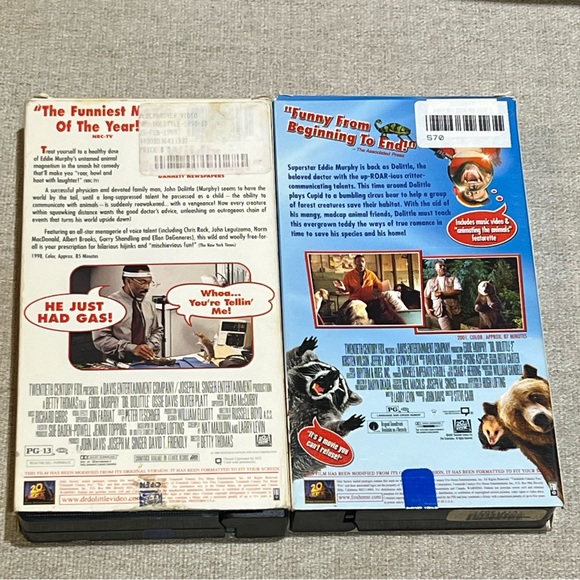 Dr Doolittle & Dr. Doolittle 2 Vhs - Picture 2 of 3